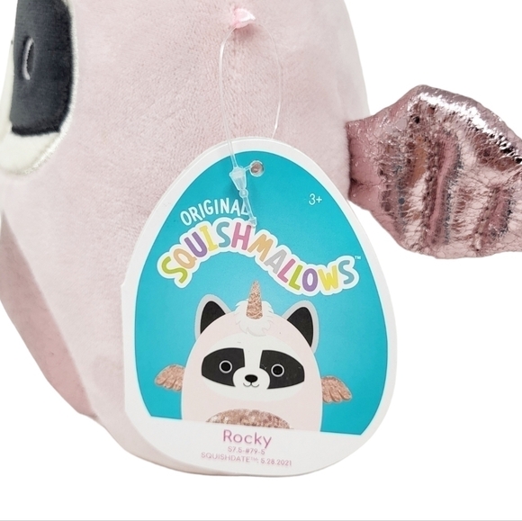 SQUISHMALLOWS Rocky Raccoon in unicorn costume plush NWT - Picture 5 of 5